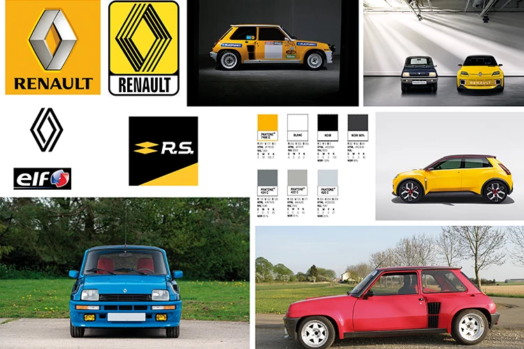 Planche d'ambiance Renault 5 Turbo - Kyōru Agence web créative
